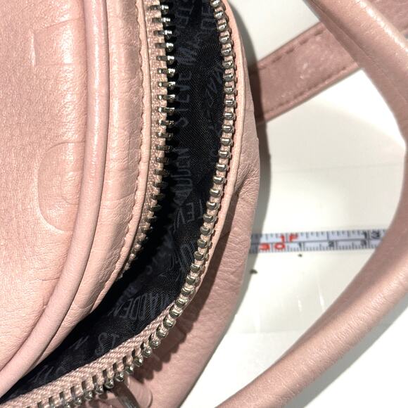 Steve Madden Womens Mini Backpack Blush Pink Leather Embossed Gold Tone Hardware - Picture 8 of 9